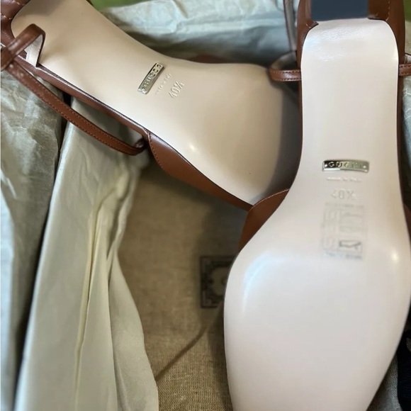 NIB GUCCI LIMITED EDITION LEATHER SANDALS SIZE 40.5 - Picture 9 of 9